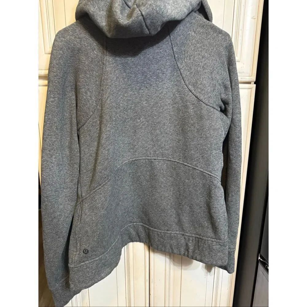 Lululemon Women's Warm For Winter Hooded Full Zip Jacket Heathered Black Size 8